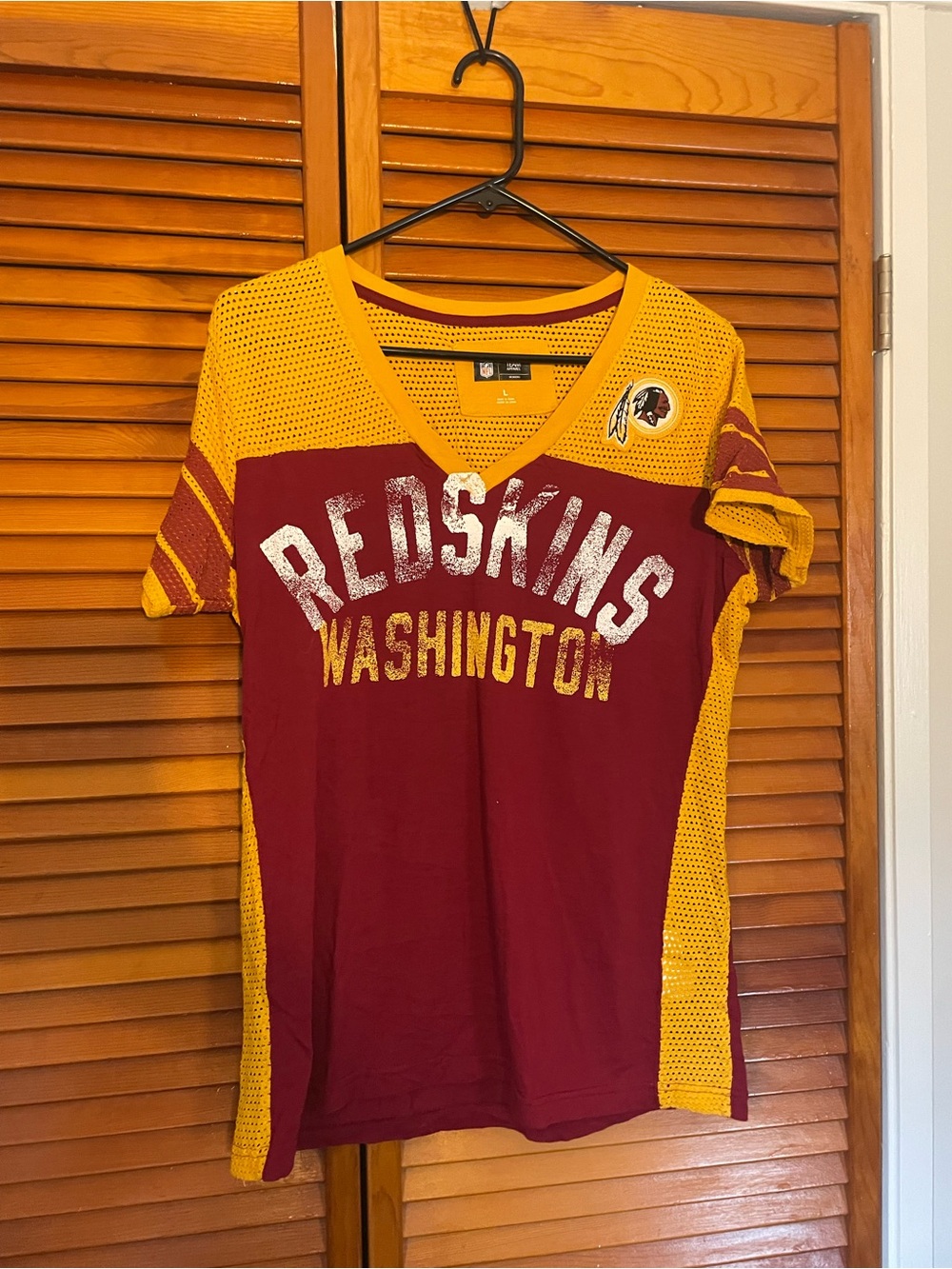 NFL Washington Redskins Vintage Women’s Short Sleeve Jersey Tee Burgundy & Gold